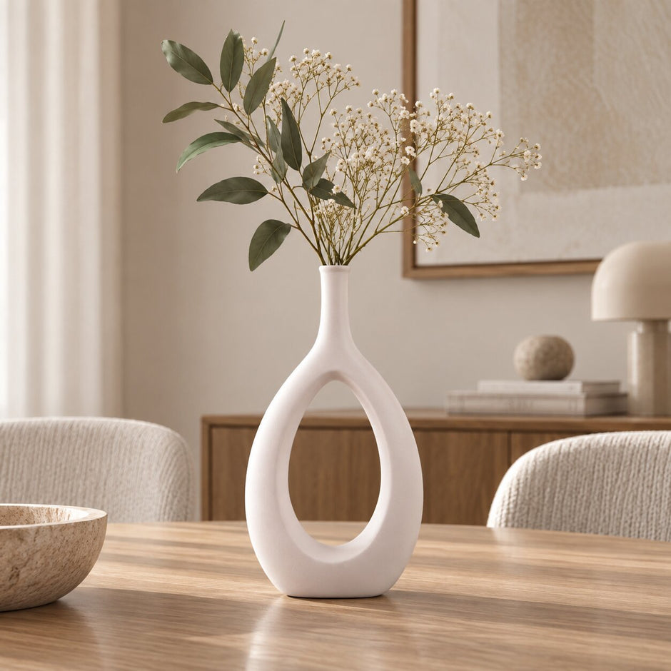 Vase Creux en Céramique de Style Nordique