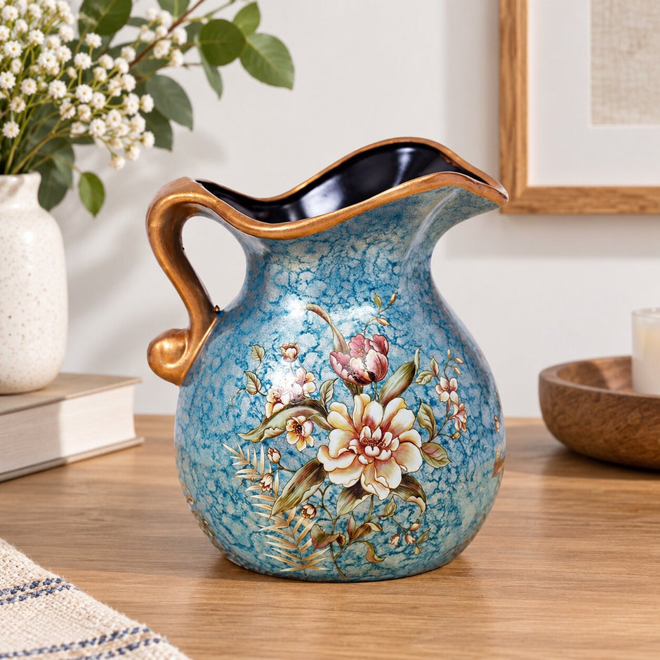 Vase Dessin à Motif Fleurs Colorées