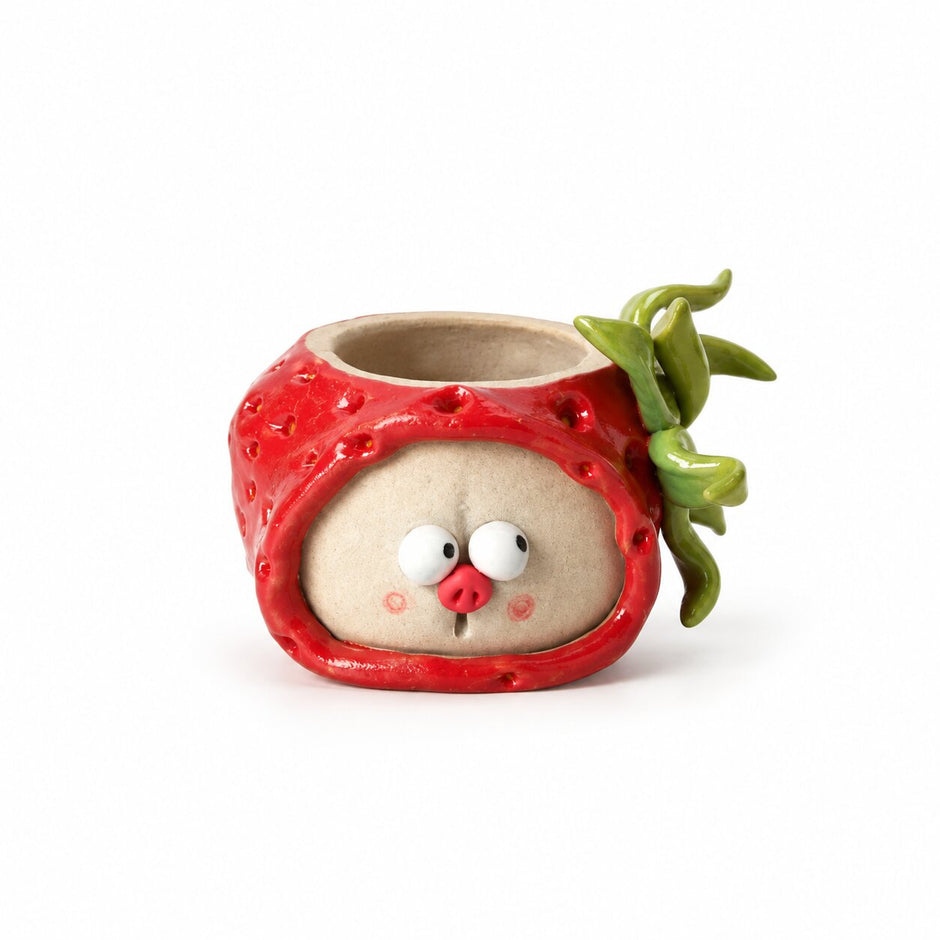 Vase Fraise Stylé pour Fleurs