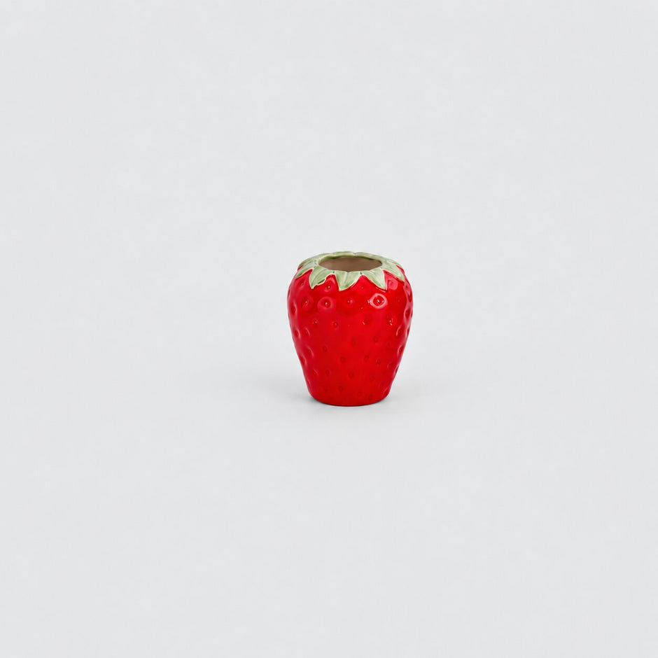 Vase Fraise en Céramique de Haute Qualité