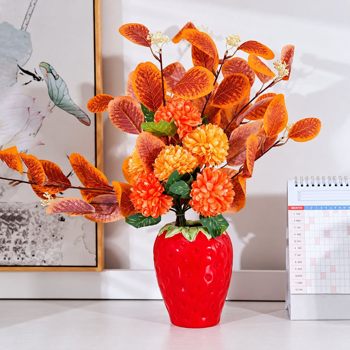 Vase Fraise en Céramique de Haute Qualité