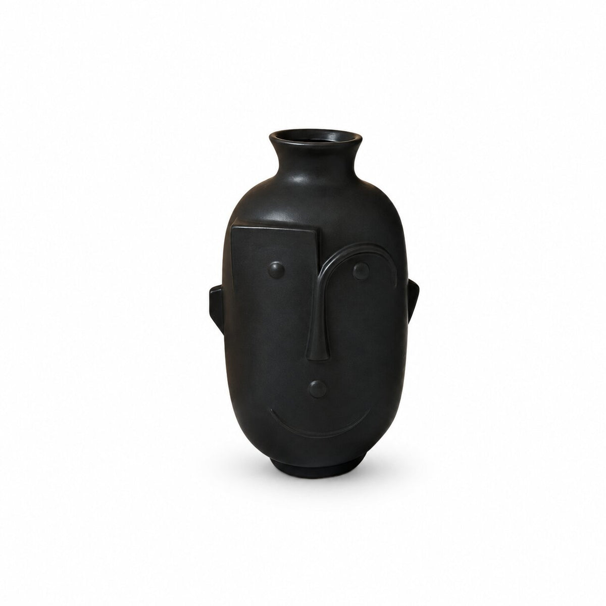 Vase Gros Visage en Céramique Britannique