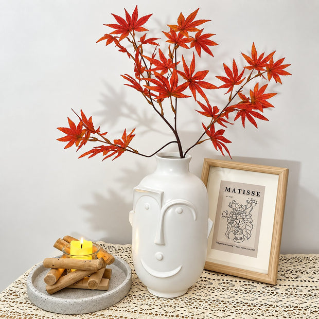 Vase Gros Visage en Céramique Britannique