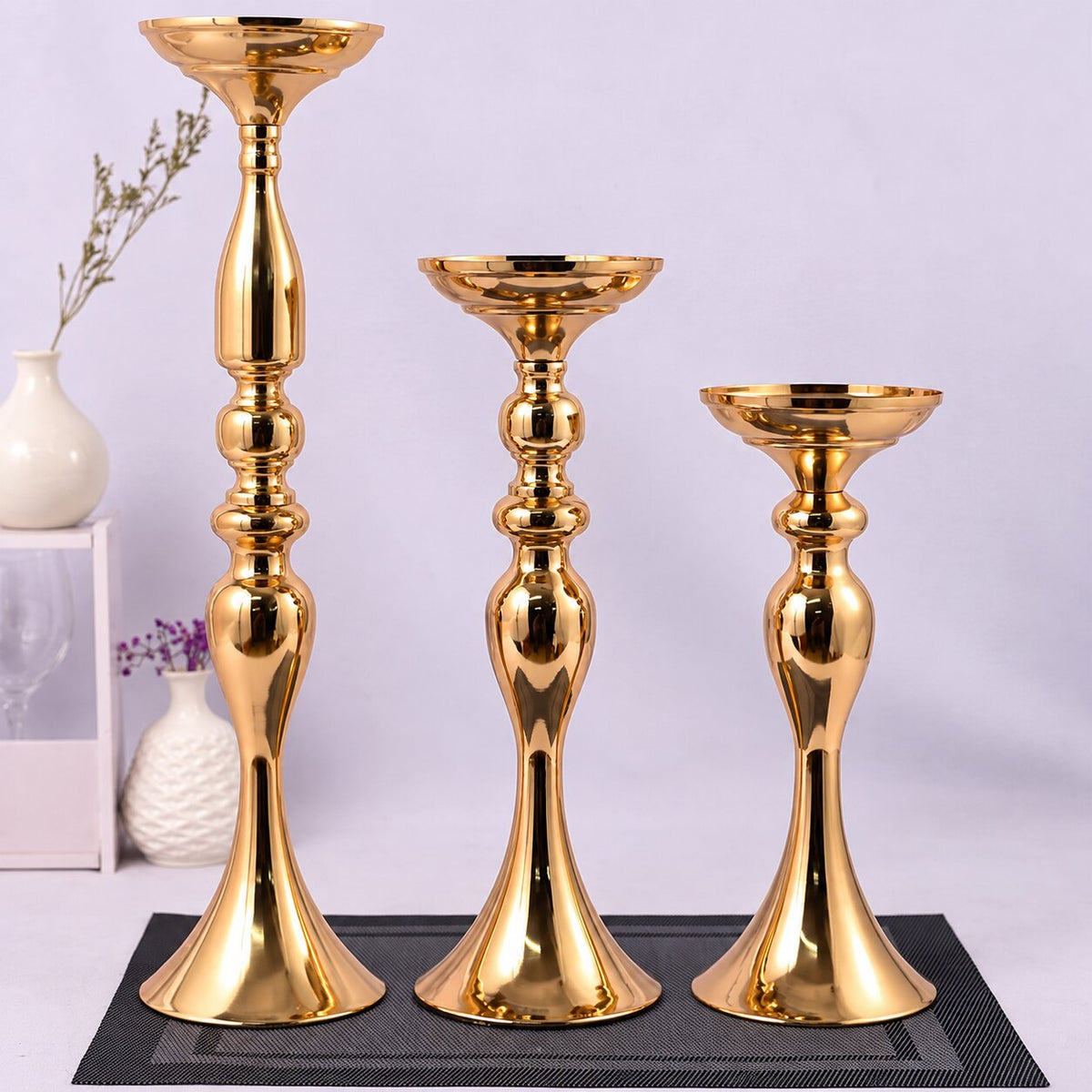 Vase Long en Métal pour Événement