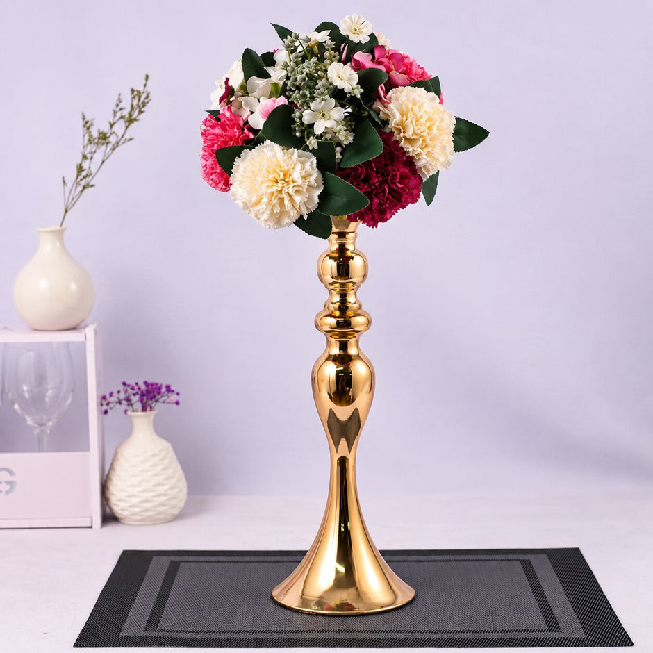 Vase Long en Métal pour Événement