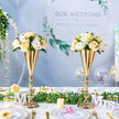 Vase Martini en Métal Doré pour Fleurs