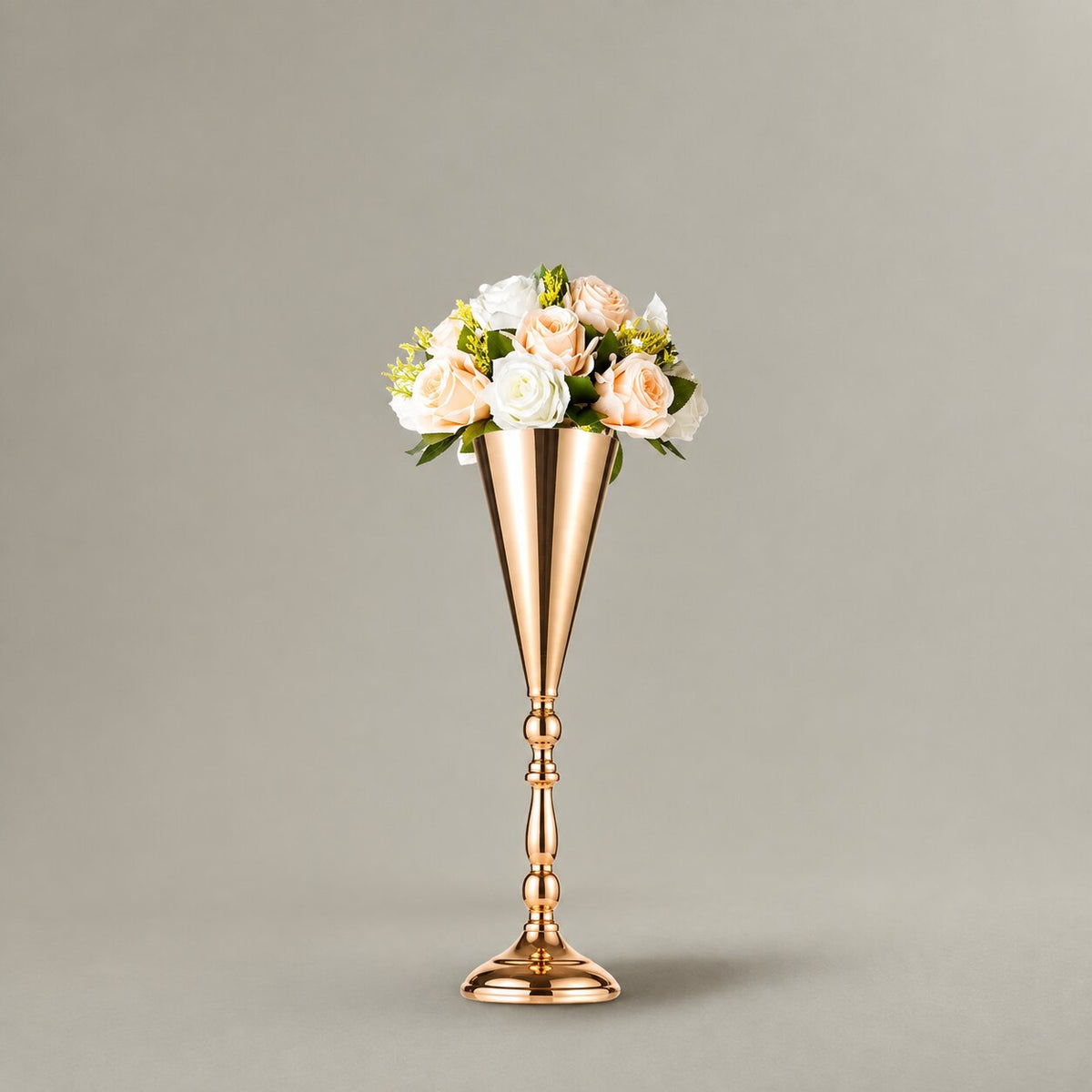 Vase Martini en Métal Doré pour Fleurs