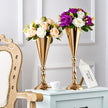 Vase Martini en Métal Doré pour Fleurs