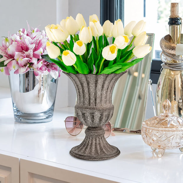 Vase Medicis Vintage en Fer pour Fleurs