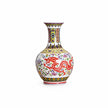 Vase Ming en Céramique Émaillée Dragon et Phoenix