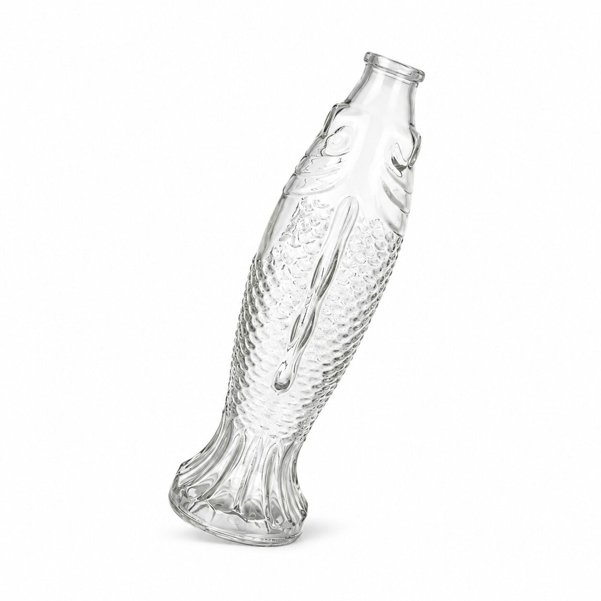Vase Poisson en Verre Transparent pour Fleurs