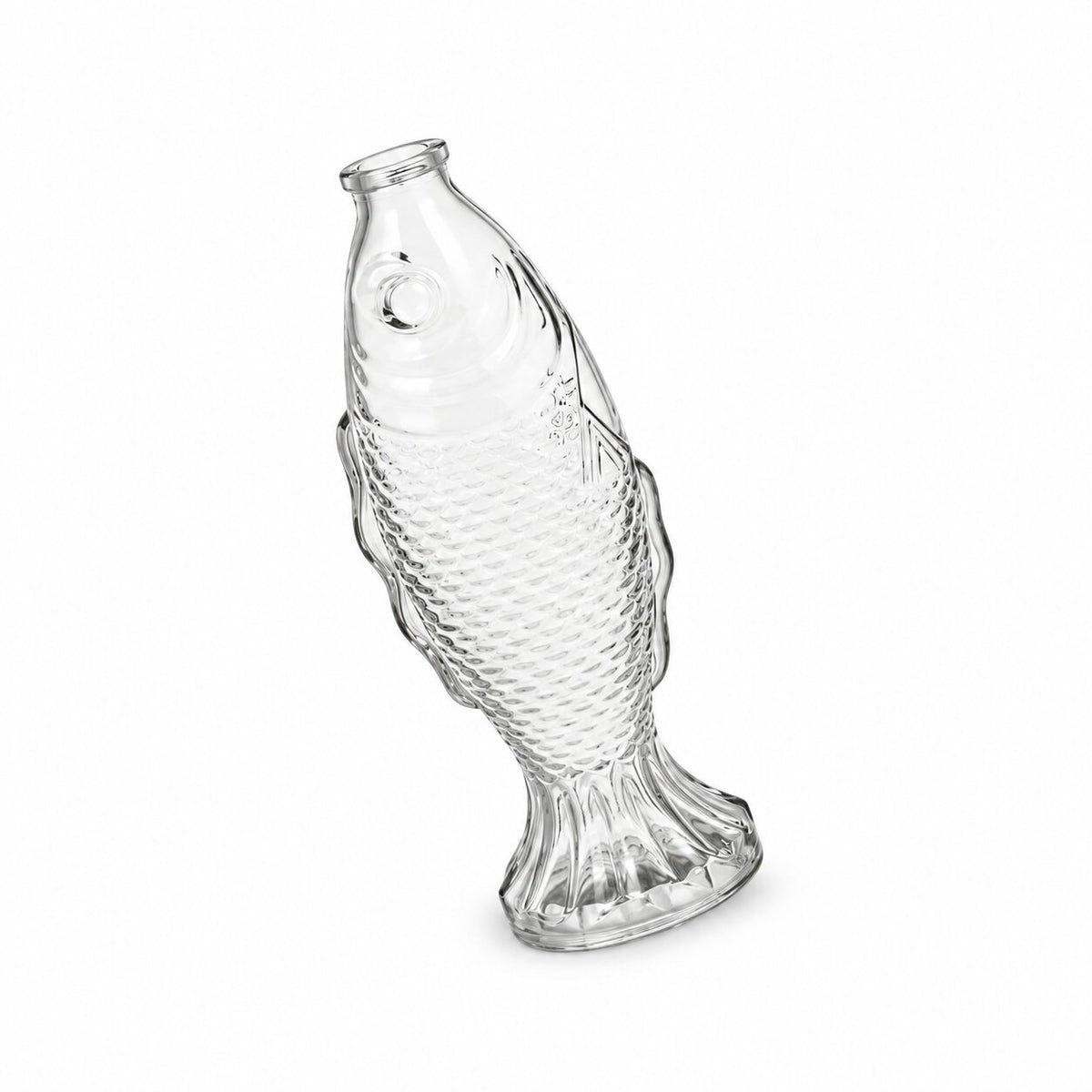 Vase Poisson en Verre Transparent pour Fleurs