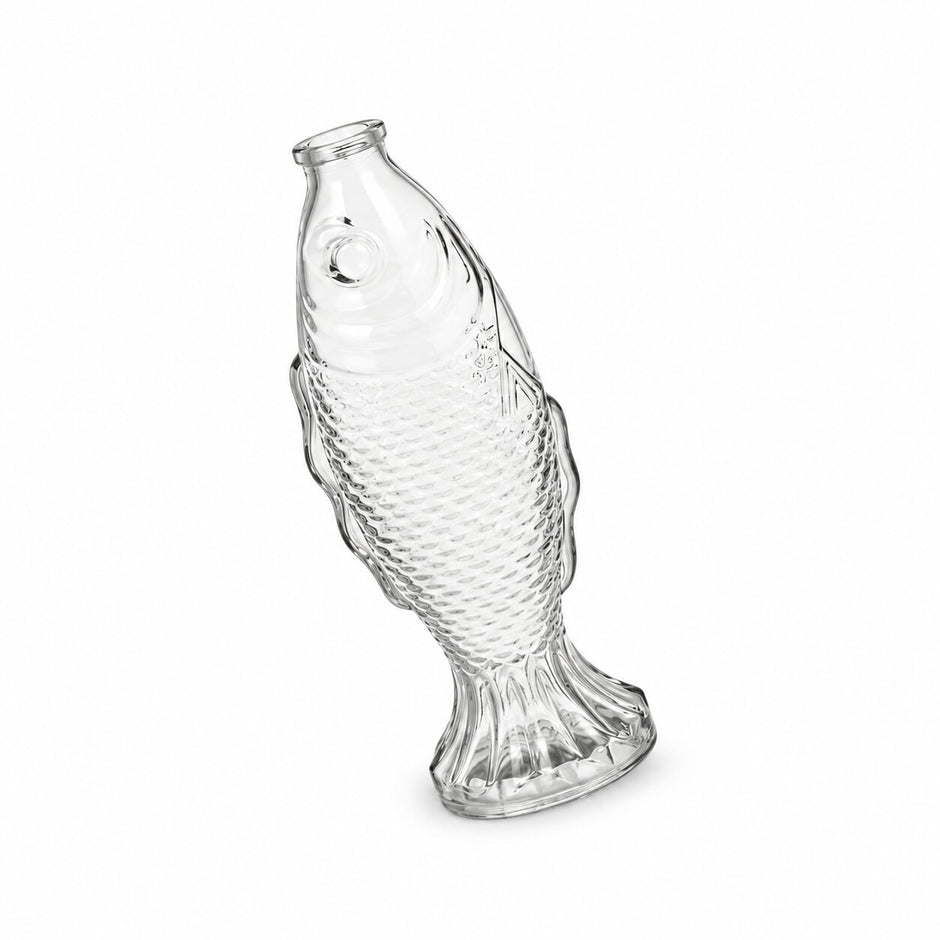 Vase Poisson en Verre Transparent pour Fleurs