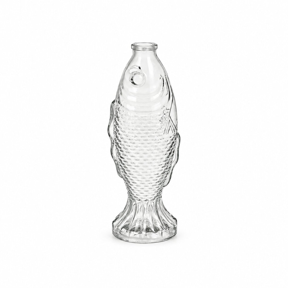 Vase Poisson en Verre Transparent pour Fleurs
