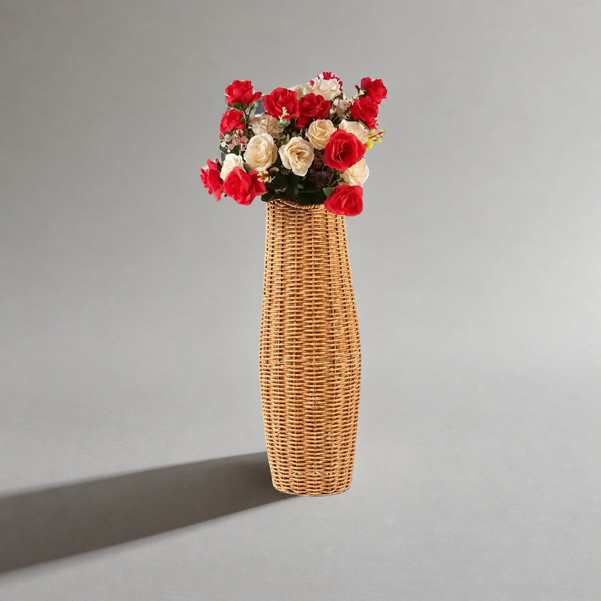 Vase Poser à Fleurs en Rotin Pour Décoration