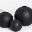 Vase Rond Noir en Céramique pour Fleurs Artificielles