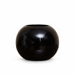 Vase Rond Sphérique Noir en Verre Moderne