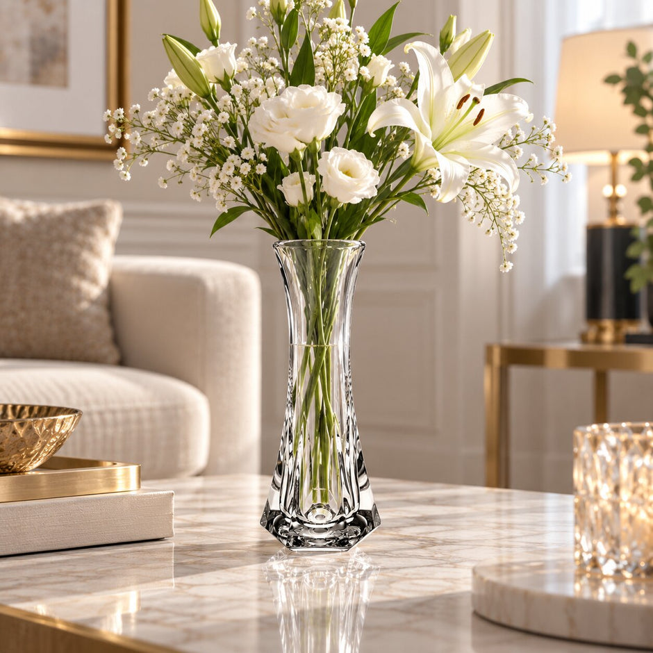 Vase Transparent Décoratif pour Fleurs