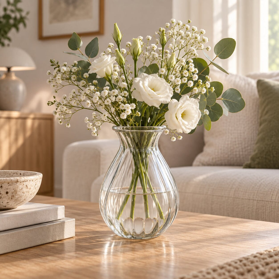 Vase Transparent en Verre Créatif pour Fleurs