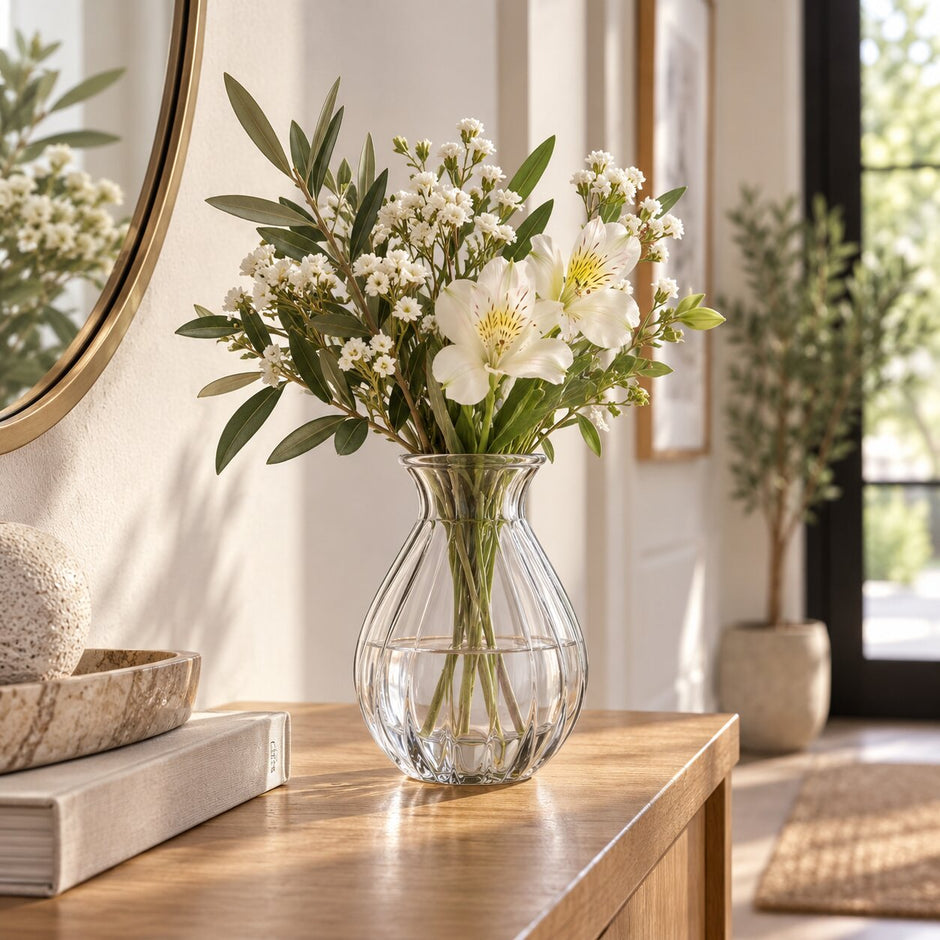 Vase Transparent en Verre Créatif pour Fleurs