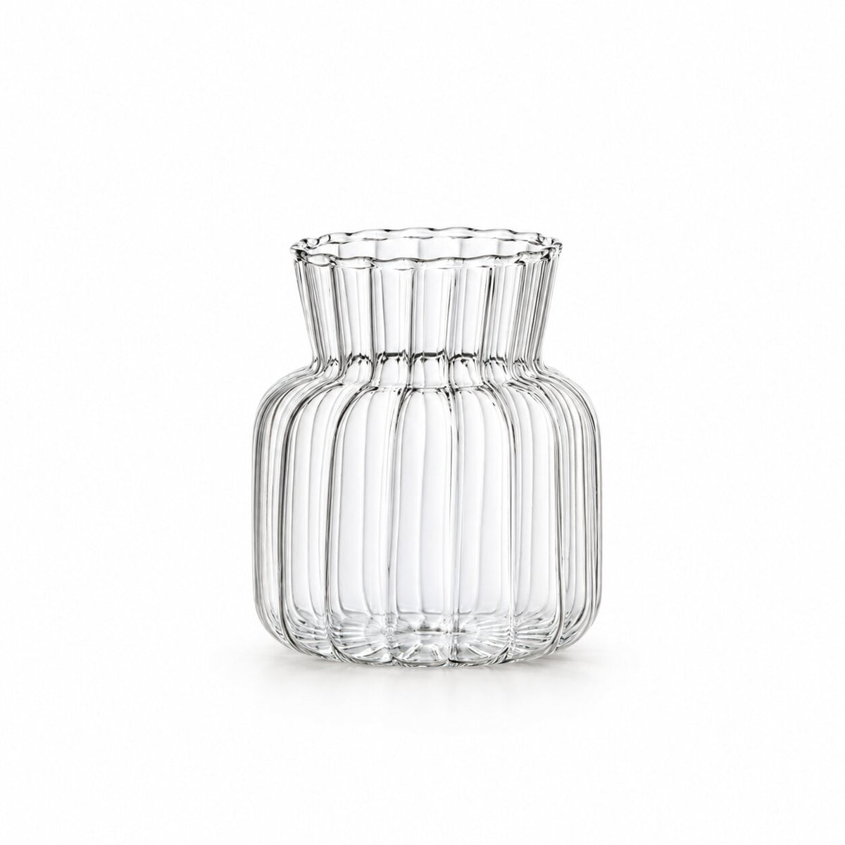 Vase Transparent en Verre de Style Nordique
