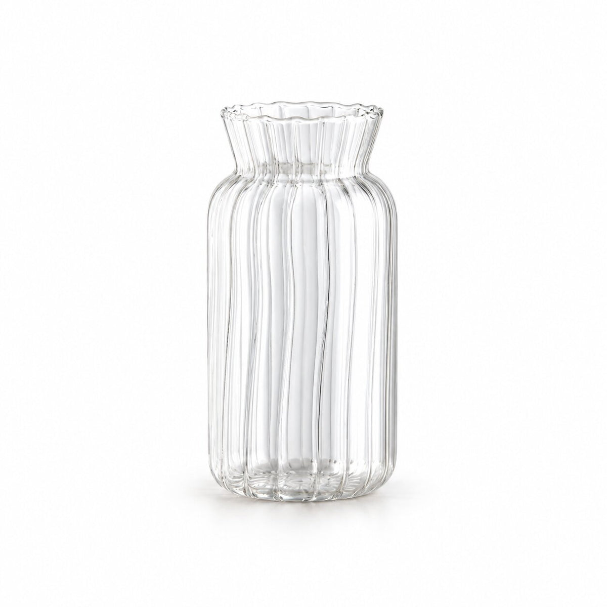 Vase Transparent en Verre de Style Nordique