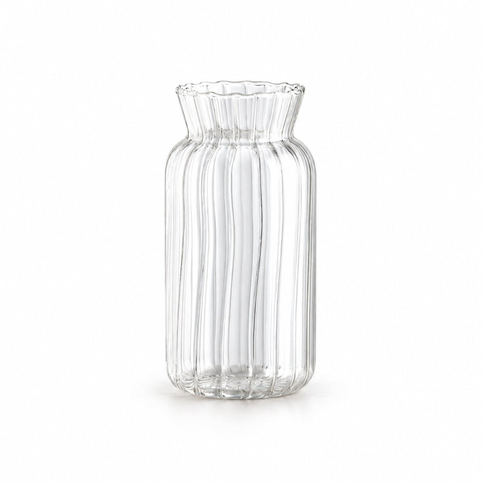 Vase Transparent en Verre de Style Nordique