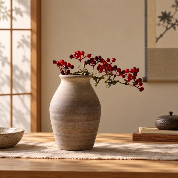 Vase Vintage en Céramique Style Japonais