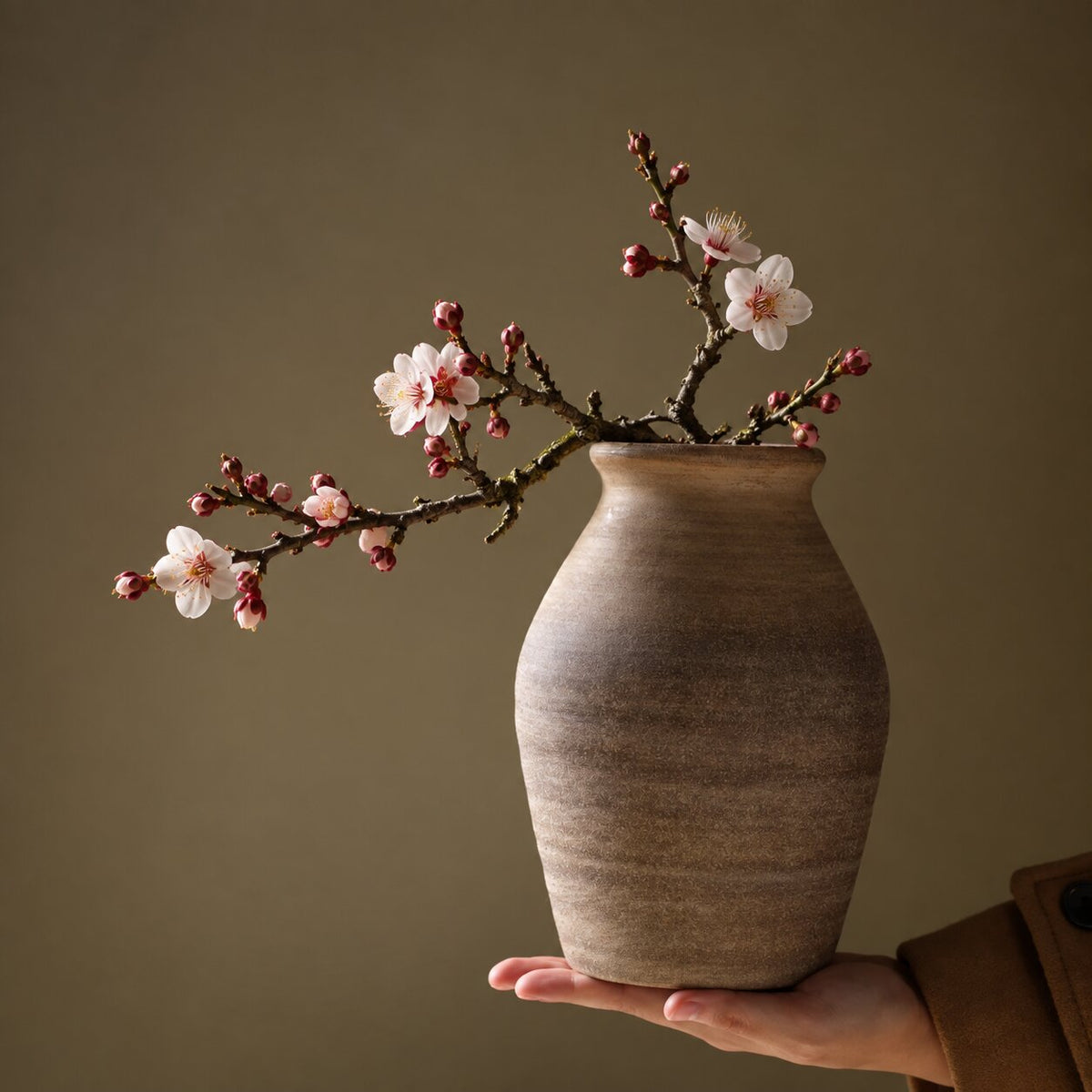 Vase Vintage en Céramique Style Japonais