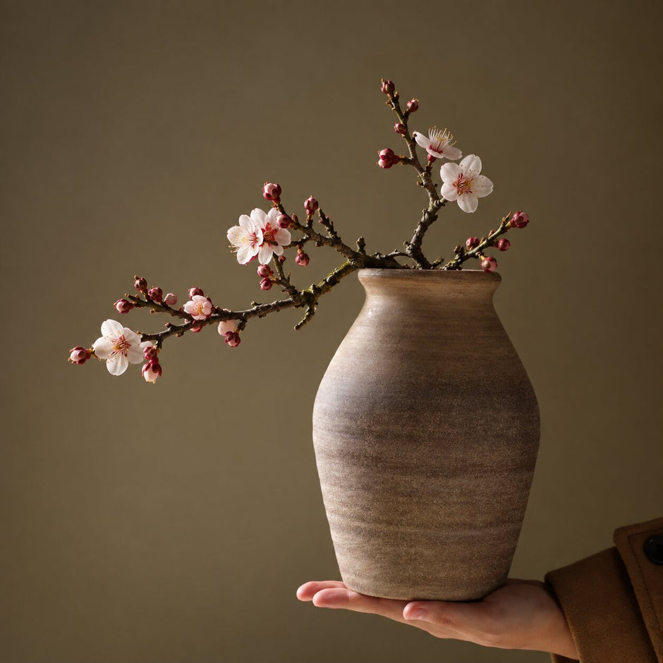 Vase Vintage en Céramique Style Japonais
