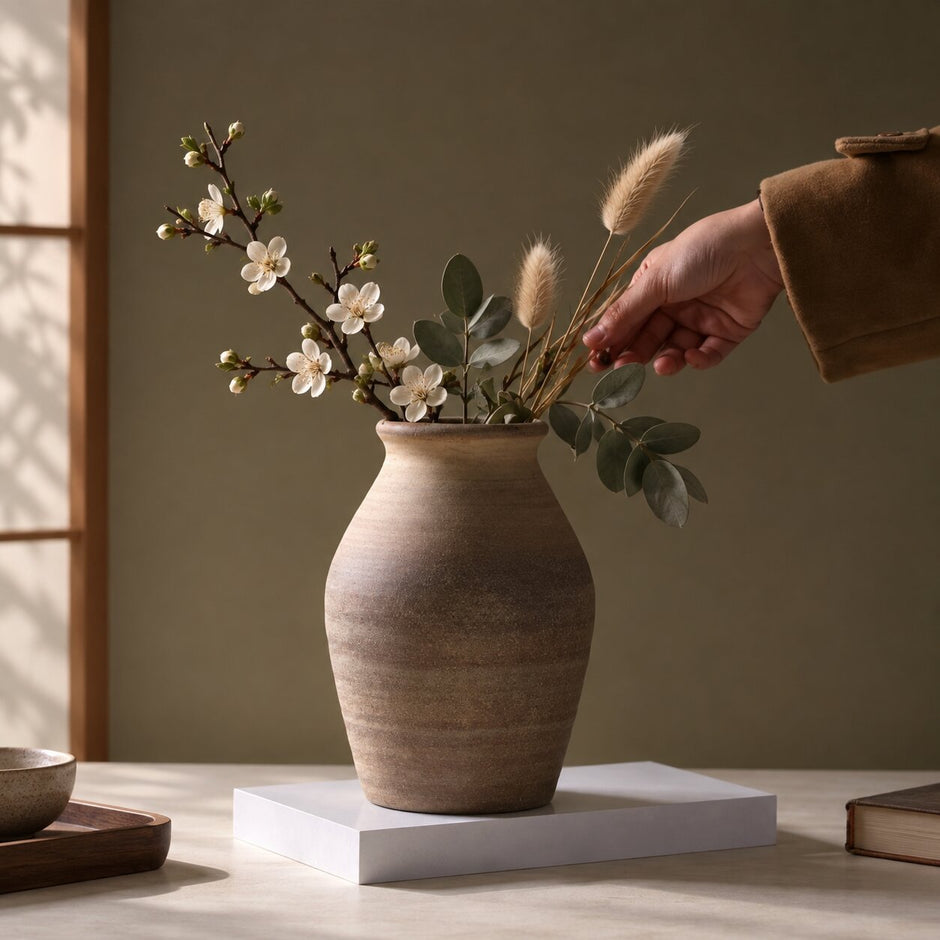 Vase Vintage en Céramique Style Japonais