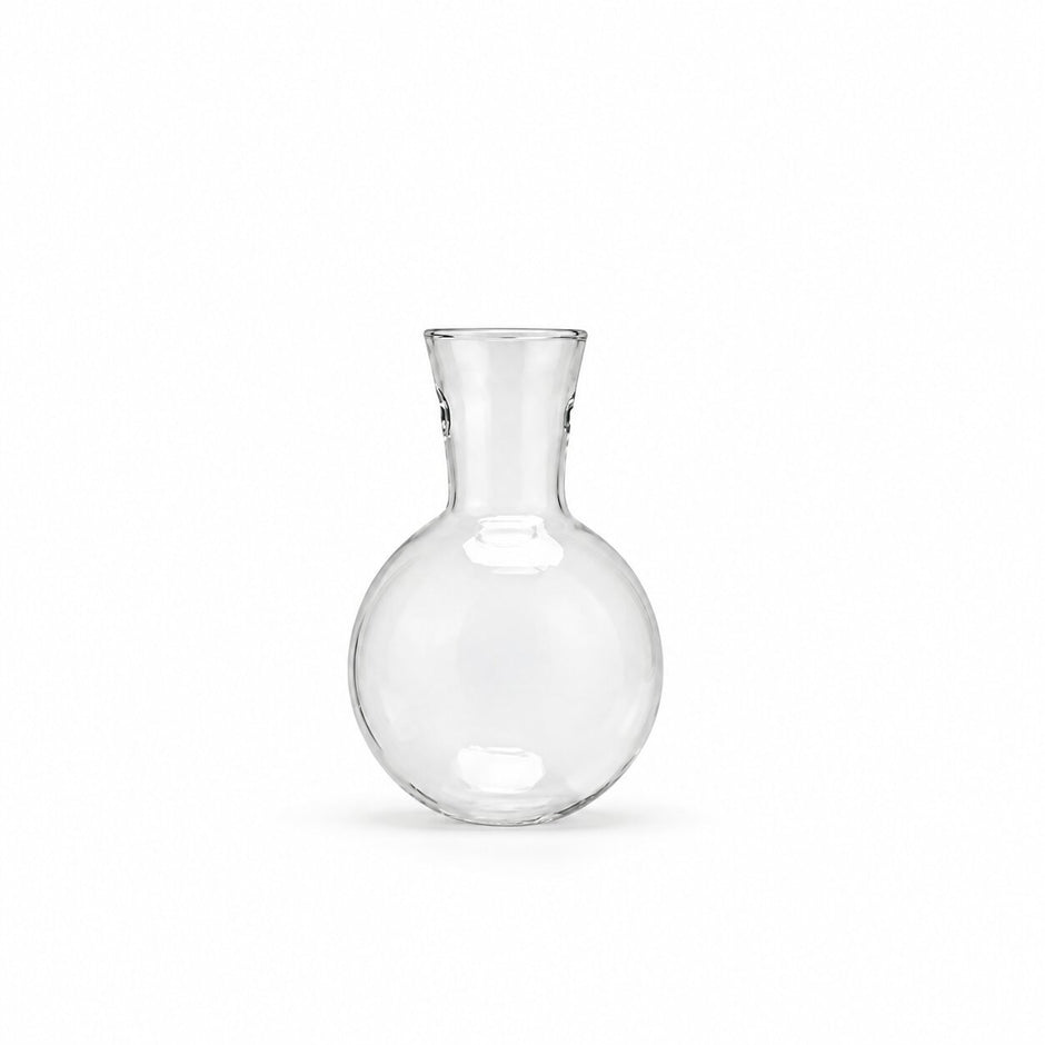 Vase Vintage en Verre et Bois Pour Plantes Hydroponiques