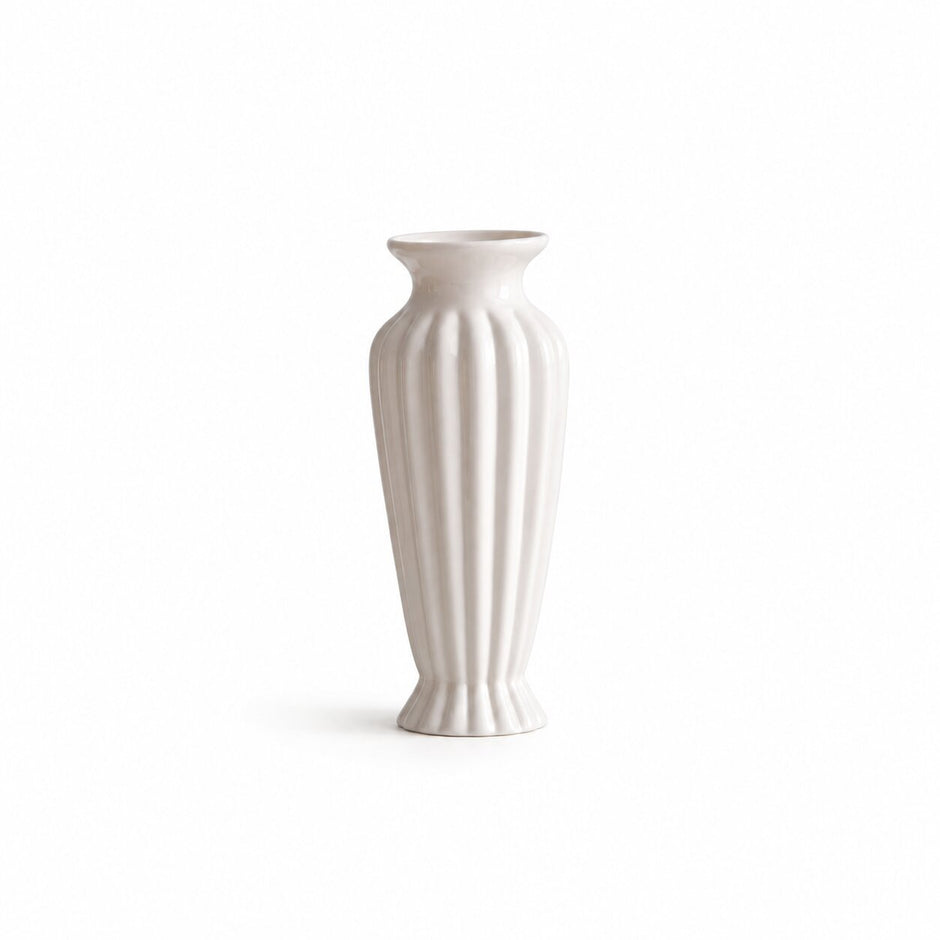 Vase XXL Céramique Blanche pour Fleurs Sèches
