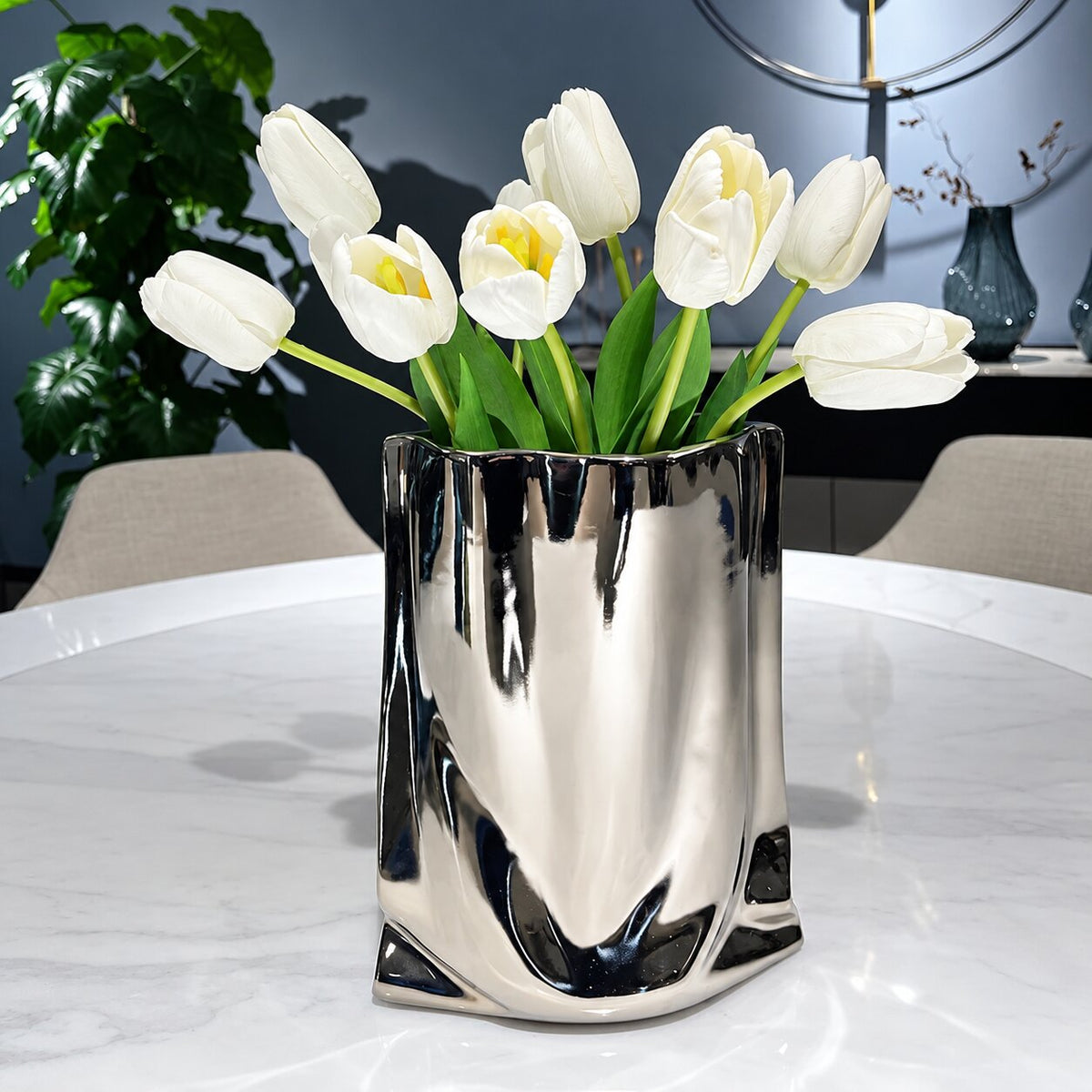 Vase XXL Métallisé pour Fleurs