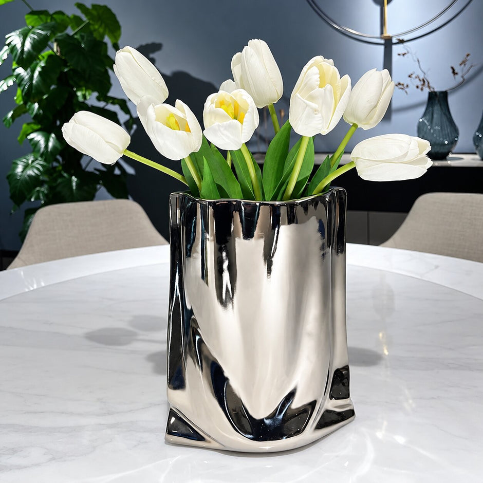 Vase XXL Métallisé pour Fleurs