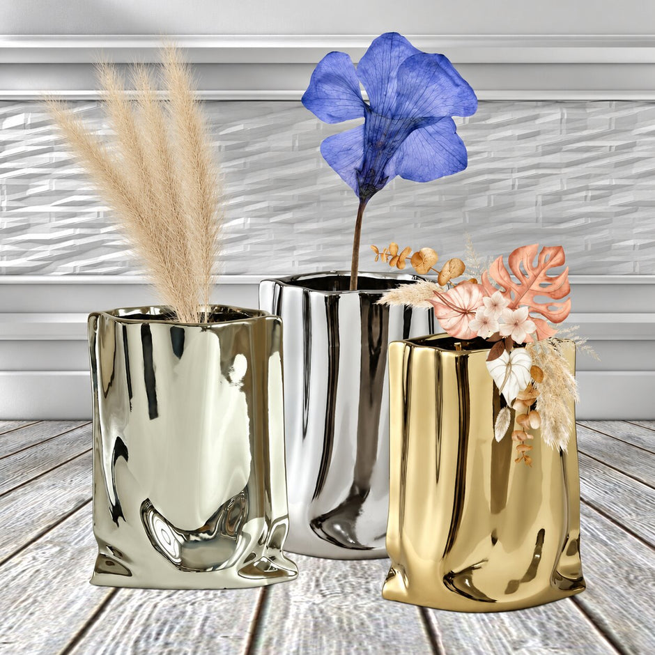 Vase XXL Métallisé pour Fleurs