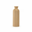 Vase Boho Chic pour Fleurs, vase beige côtelé au design élancé