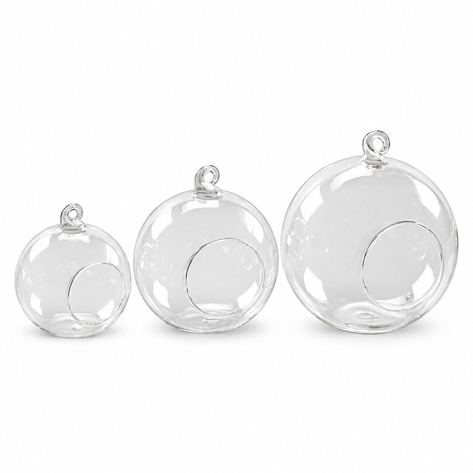 Vase Boule Transparent en Verre pour Plante, Vase Boule Transparent suspendu