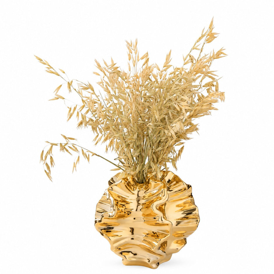 Vase Doré Élégant, vase texturé