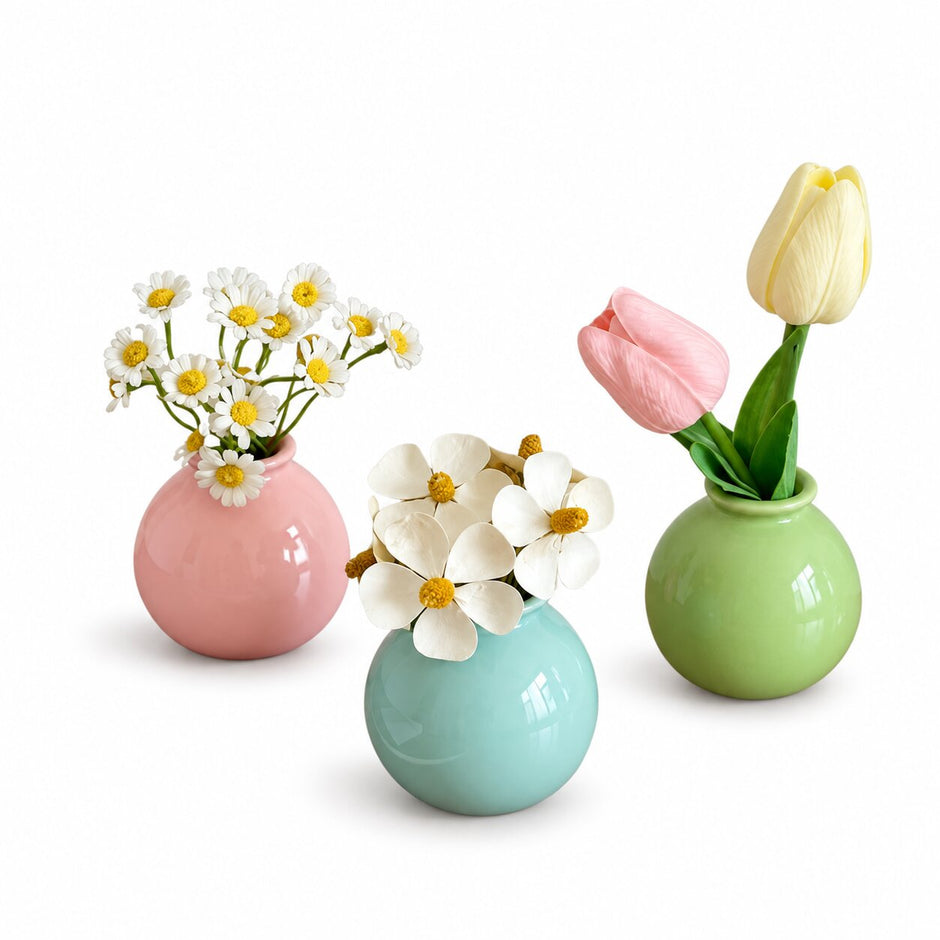 Vase Japonais pour Fleurs Miniatures, petits vases ronds colorés