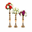 Vase Long en Métal pour Événement, vase doré sur pied 