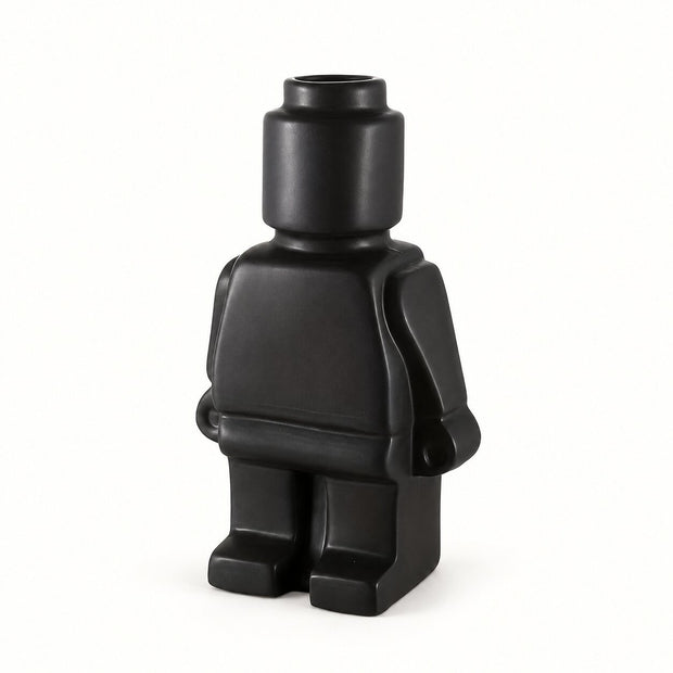 Vase Statue de Style Nordique, vase noir en forme de personnage