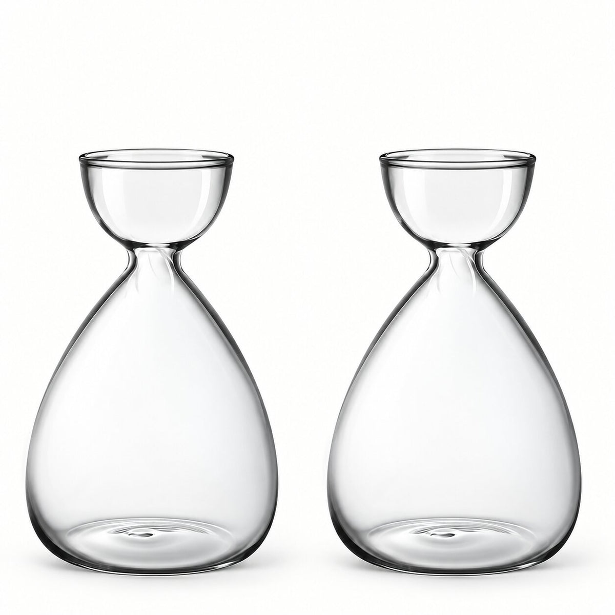 Vase Transparent pour Avocat en Lot de 2 Pièces, vases en verre clair à forme goutte