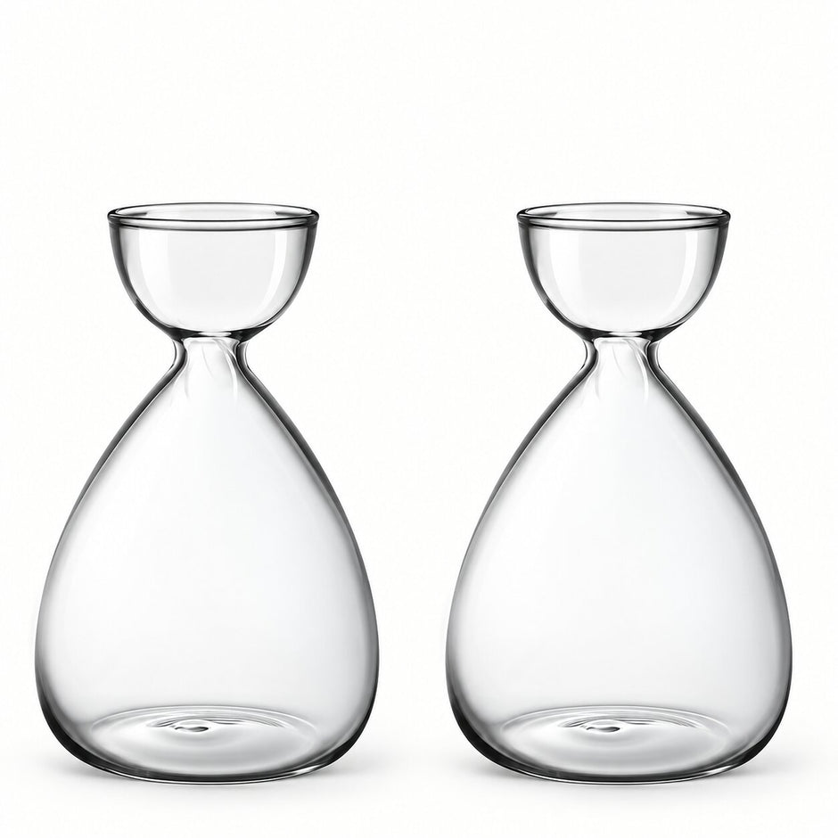 Vase Transparent pour Avocat en Lot de 2 Pièces, vases en verre clair à forme goutte