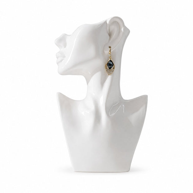 Vase Visage Latéral en Céramique Moderne blanc avec silhouette féminine sculptée de profil, finition brillante et design artistique contemporain pour une décoration élégante et originale.