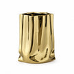Vase XXL Métallisé pour Fleurs, vase doré brillant au design sculpté
