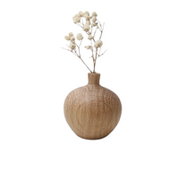 Vase en Bois Naturel Style Japonais