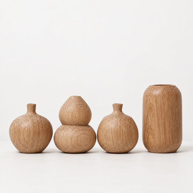 Vase en Bois Naturel Style Japonais, vases décoratifs en bois