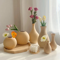 Vase en Bois Style Retro