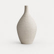 Vase en Céramique à Bouche Étroite, vase beige texturé à col fin